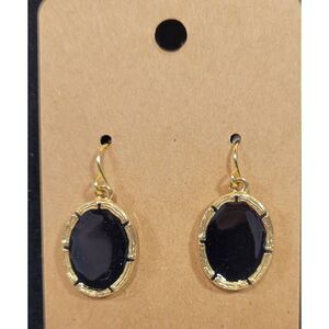 (3 for $15) Joma Gold Tone with Black Dangle Earrings- NEW